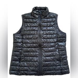 Primary Clothing Women’s Black lightweight puffer vest large full zip outdoor